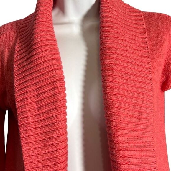 Aeropostale Coral Open Front Cardigan Sweater | Size Small - Picture 2 of 6